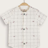 Checkered print shirt - Navy