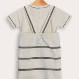 Knit Suspender Baby Set + Stripes - Olive
