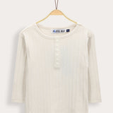 Rivet shirt with button-up detail - beige