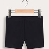 Basic Short Rib Tights - Black