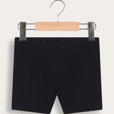 Basic Short Rib Tights - Black