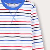 Striped shirt with ribbed hem - Royal