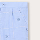 Embroidered Shabbat Pants X - Blue Sky