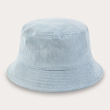 Printed Bucket Hat - Light Wash Denim