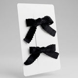 Mini Check Velvet Brooch - Black