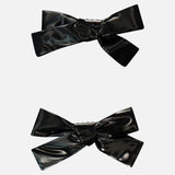 Soft Leather Mini Brooch - Black