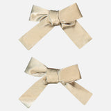 Soft leather mini brooch - beige