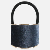 Combined velvet elastic band - Navy