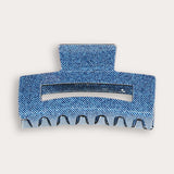 Jeans style hair clip - blue