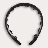 Lace bow - black