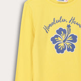 Rivet shirt with print - yellow