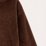 Velvet Ribbed Shirt - Brown