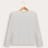 Basic long sleeve shirt - cream
