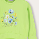 Fashion shirt with floral print - green