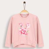 Fashion shirt with floral print - pink