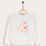 Fashion shirt with floral print - White