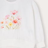 Fashion shirt with floral print - White