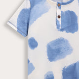 Printed waffle shirt - jeans