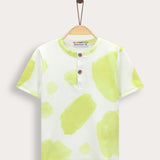 Printed waffle shirt - gray