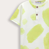 Printed waffle shirt - gray