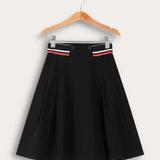 Banglin skirt with elastic - black