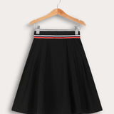 Banglin skirt with elastic - black