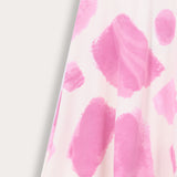 Printed waffle skirt - pink
