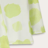 Asymmetrical printed shirt - lime