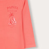 Rivet shirt with print - pink