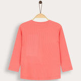 Rivet shirt with print - pink