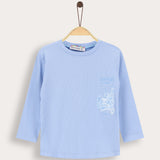Rivet shirt with print - blue