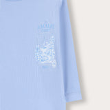 Rivet shirt with print - blue