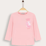 Rivet shirt with print - pink