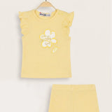 Girls' Baby Set with Art - Yellow