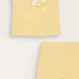 Girls' Baby Set with Art - Yellow