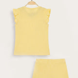 Girls' Baby Set with Art - Yellow