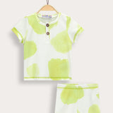 Printed waffle set - Lime