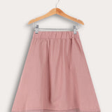 Gathered A-line skirt - pink