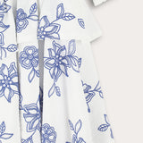 Floral Wrap Dress - Blue