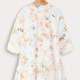 Leaf Print Dress - Stone