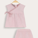 Baby bow side set - pink