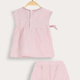 Baby bow side set - pink