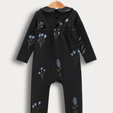 Botanical Print Baby Set - Black Leaves