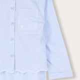 Asymmetrical striped shirt - blue
