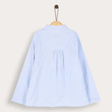 Asymmetrical striped shirt - blue