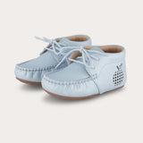 Baby moccasin shoes - light blue