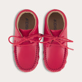 Baby moccasin shoes - red