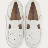 Baby moccasins with Velcro - white
