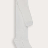 Girls' Waffle Tights - White
