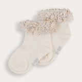 Crocheted dental socks - beige